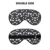 SSIMOO Cow Print Print Double-Sided Eye Mask,Soft and Light Blocking for Enhancing Sleep Quality, Black view 2