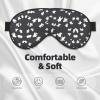 SSIMOO Cow Print Print Double-Sided Eye Mask,Soft and Light Blocking for Enhancing Sleep Quality, Black view 3