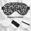 SSIMOO Cow Print Print Double-Sided Eye Mask,Soft and Light Blocking for Enhancing Sleep Quality, Black view 4