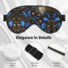 Blue Butterflies Print Double-Sided Eye Mask,Soft and Light Blocking for Enhancing Sleep Quality view 4