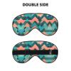 Coral and Teal Arrows Print Unisex Sleep Mask Double-Sided Eye Mask,Ideal for Sound Sleep and Skin Care view 2