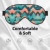 Coral and Teal Arrows Print Unisex Sleep Mask Double-Sided Eye Mask,Ideal for Sound Sleep and Skin Care view 3