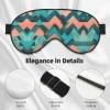 Coral and Teal Arrows Print Unisex Sleep Mask Double-Sided Eye Mask,Ideal for Sound Sleep and Skin Care view 4