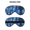Blue Pineapple Print Unisex Sleep Mask Double-Sided Eye Mask,Ideal for Sound Sleep and Skin Care view 2