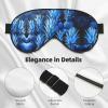 Blue Pineapple Print Unisex Sleep Mask Double-Sided Eye Mask,Ideal for Sound Sleep and Skin Care view 4