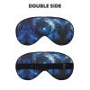 SSIMOO Blue Galaxy Print Ultra-Soft Light-Blocking Eye Mask,for Optimal Comfort and Restful Sleep, Black view 2