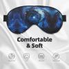 SSIMOO Blue Galaxy Print Ultra-Soft Light-Blocking Eye Mask,for Optimal Comfort and Restful Sleep, Black view 3