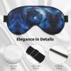 SSIMOO Blue Galaxy Print Ultra-Soft Light-Blocking Eye Mask,for Optimal Comfort and Restful Sleep, Black view 4