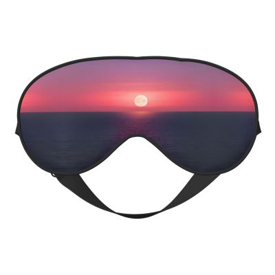 Bright Moon at Sea Hippie Print Double-Sided Eye Mask,Soft and Light Blocking for Enhancing Sleep Quality