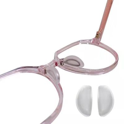 BEHLINE Eyeglass Nose Pads, Plug-in Replacement Glasses Nose Pieces Soft Silicone Anti-Slip Sunglass Nose Guards(Clear)