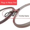 BEHLINE Eyeglass Nose Pads, Plug-in Replacement Glasses Nose Pieces Soft Silicone Anti-Slip Sunglass Nose Guards(Clear) view 3