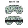 Green Tropical Leaves Print Unisex Sleep Mask Double-Sided Eye Mask,Ideal for Sound Sleep and Skin Care view 2