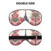 Eiffel Tower Rose Flower Print Ultra-Soft Light-Blocking Eye Mask,for Optimal Comfort and Restful Sleep view 2