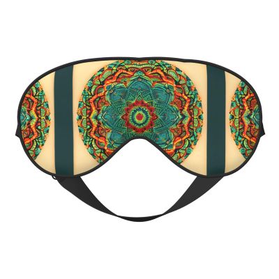 ZISHAK Mandala Print Unisex Sleeping Eye Mask,Soft Comfortable Light-Blocking Eye Mask, Black