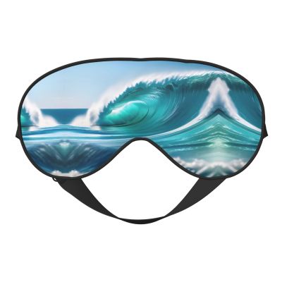 Clear Sky Wave Print Unisex Sleeping Eye Mask,Soft Comfortable Light-Blocking Eye Mask