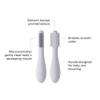 ezpz Baby-Led Toothbrush (Pewter) - 3 Months + - 100% Silicone Infant Toothbrush with Sensory Bumps - Cleans Gums + New Teeth - Improves Hand-to-Mouth Coordination, Self-Feeding Skills view 2