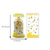 50 Pieces Bee Party Treat Bags - Honey Cellophane Plastic Candy Goodie Favor Bags With 50 PCS Twist Ties for Birthday Party view 2