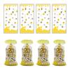 50 Pieces Bee Party Treat Bags - Honey Cellophane Plastic Candy Goodie Favor Bags With 50 PCS Twist Ties for Birthday Party view 3