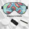 Animal Cute Brown Otters Print Unisex Sleeping Eye Mask,Soft Comfortable Light-Blocking Eye Mask view 4