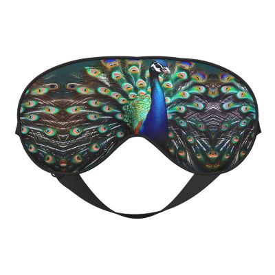 Beautiful Peacock Print Unisex Sleep Mask Double-Sided Eye Mask,Ideal for Sound Sleep and Skin Care