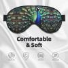 Beautiful Peacock Print Unisex Sleep Mask Double-Sided Eye Mask,Ideal for Sound Sleep and Skin Care view 3