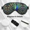Beautiful Peacock Print Unisex Sleep Mask Double-Sided Eye Mask,Ideal for Sound Sleep and Skin Care view 4