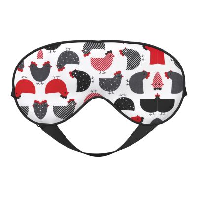Creative Cartoon Chicken Print Unisex Sleeping Eye Mask,Soft Comfortable Light-Blocking Eye Mask