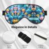 Colorful Jellyfish Print Unisex Sleeping Eye Mask,Soft Comfortable Light-Blocking Eye Mask view 4