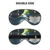 ZISHAK Car and Bicycle Print Unisex Sleeping Eye Mask,Soft Comfortable Light-Blocking Eye Mask, Black view 2