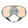 ZISHAK Cartoon Hippos Print Unisex Sleeping Eye Mask,Soft Comfortable Light-Blocking Eye Mask, Black view 1