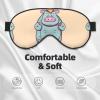 ZISHAK Cartoon Hippos Print Unisex Sleeping Eye Mask,Soft Comfortable Light-Blocking Eye Mask, Black view 3