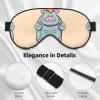 ZISHAK Cartoon Hippos Print Unisex Sleeping Eye Mask,Soft Comfortable Light-Blocking Eye Mask, Black view 4