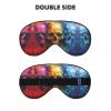Color Skulls Print Unisex Sleep Mask Double-Sided Eye Mask,Ideal for Sound Sleep and Skin Care view 2