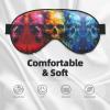 Color Skulls Print Unisex Sleep Mask Double-Sided Eye Mask,Ideal for Sound Sleep and Skin Care view 3