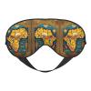 Abstract World Map Print Ultra-Soft Light-Blocking Eye Mask,for Optimal Comfort and Restful Sleep view 1