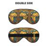 Abstract World Map Print Ultra-Soft Light-Blocking Eye Mask,for Optimal Comfort and Restful Sleep view 2