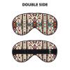 FRESQA Native American Pattern Print Unisex Sleep Mask Double-Sided Eye Mask,Ideal for Sound Sleep and Skin Care, Black view 2