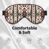 FRESQA Native American Pattern Print Unisex Sleep Mask Double-Sided Eye Mask,Ideal for Sound Sleep and Skin Care, Black view 3