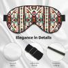 FRESQA Native American Pattern Print Unisex Sleep Mask Double-Sided Eye Mask,Ideal for Sound Sleep and Skin Care, Black view 4