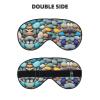 Beach Colored Pebbles Print Double-Sided Eye Mask,Soft and Light Blocking for Enhancing Sleep Quality view 2