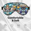 Beach Colored Pebbles Print Double-Sided Eye Mask,Soft and Light Blocking for Enhancing Sleep Quality view 3