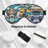 Beach Colored Pebbles Print Double-Sided Eye Mask,Soft and Light Blocking for Enhancing Sleep Quality view 4