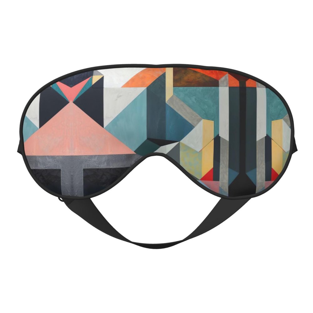 Abstract Geometric Print Unisex Sleeping Eye Mask,Soft Comfortable Light-Blocking Eye Mask