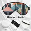 Abstract Geometric Print Unisex Sleeping Eye Mask,Soft Comfortable Light-Blocking Eye Mask view 4
