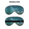 ZISHAK Starry Night Sky Deep Outer Space Print Unisex Sleeping Eye Mask,Soft Comfortable Light-Blocking Eye Mask, Black view 2