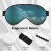 ZISHAK Starry Night Sky Deep Outer Space Print Unisex Sleeping Eye Mask,Soft Comfortable Light-Blocking Eye Mask, Black view 4