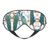 ZISHAK Beautiful Peacock Flowers Print Unisex Sleeping Eye Mask,Soft Comfortable Light-Blocking Eye Mask, Black view 1