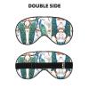 ZISHAK Beautiful Peacock Flowers Print Unisex Sleeping Eye Mask,Soft Comfortable Light-Blocking Eye Mask, Black view 2
