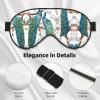ZISHAK Beautiful Peacock Flowers Print Unisex Sleeping Eye Mask,Soft Comfortable Light-Blocking Eye Mask, Black view 4
