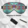 Cute Dragonfly Pattern Print Unisex Sleeping Eye Mask,Soft Comfortable Light-Blocking Eye Mask view 4